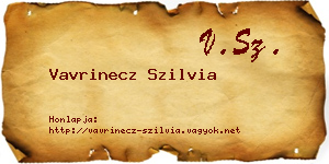 Vavrinecz Szilvia névjegykártya